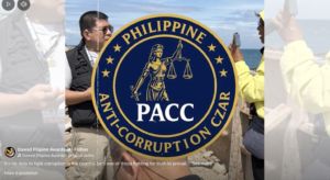 Ang pagiging National Chairman niya sa Philippine Anti-Corruption CZAR (PACC) ang kaniyang plataporma para harapin ang mga korap at tiwali sa bansa.